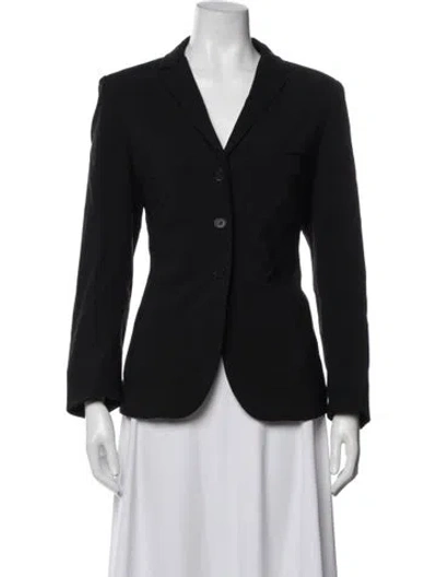 Pre-owned Calvin Klein Collection Silk Blazer In Blue