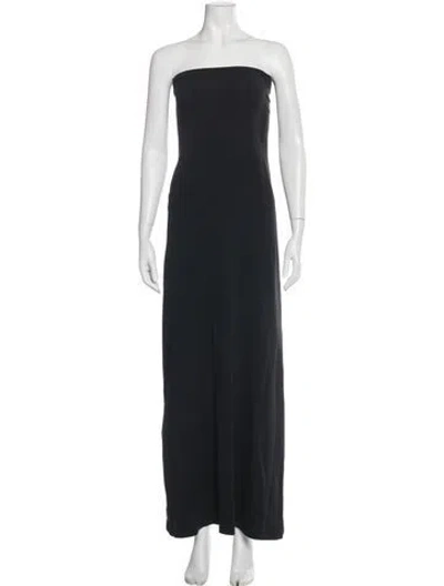 Pre-owned Calvin Klein Collection Silk Long Dress In Grey