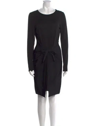 Pre-owned Calvin Klein Collection Silk Mini Dress In Black