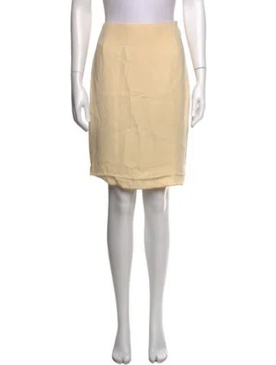 Pre-owned Calvin Klein Collection Silk Mini Skirt In Neutrals