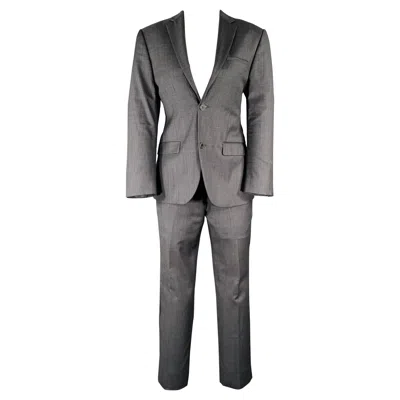 Pre-owned Calvin Klein Collection Size 34 Grey Wool Notch Lapel Suit In Gray