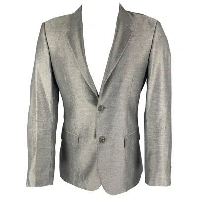 Pre-owned Calvin Klein Collection Size 36 Grey Notch Lapel Sport Coat In Gray