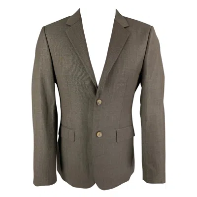 Pre-owned Calvin Klein Collection Size 36 Grey Wool Notch Lapel Sport Coat In Gray