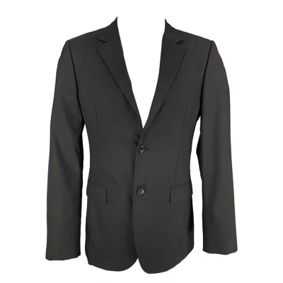 Pre-owned Calvin Klein Collection Size 38 Black Wool Notch Lapel Sport Coat