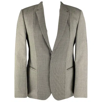 Pre-owned Calvin Klein Collection Size 40 Grey Black White Wool Sport Coat