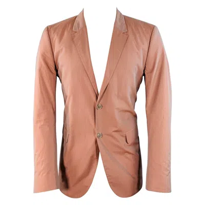 Pre-owned Calvin Klein Collection Size 41 Mauve Iridescent Cotton Sport Coat In Brown
