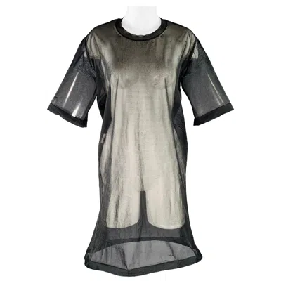 Pre-owned Calvin Klein Collection Size Xs Wilson Black Mesh T-shirt Dress