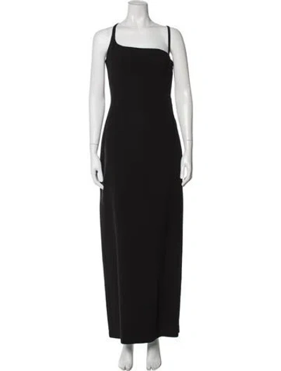 Pre-owned Calvin Klein Collection Square Neckline Long Dress In Black