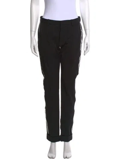 Pre-owned Calvin Klein Collection Straight Leg Pants In Black