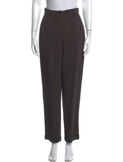 Pre-owned Calvin Klein Collection Straight Leg Pants In Brown