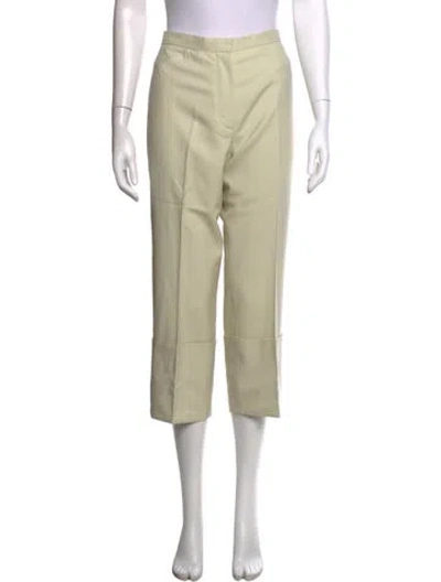 Pre-owned Calvin Klein Collection Straight Leg Pants In Green