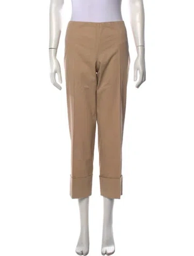 Pre-owned Calvin Klein Collection Straight Leg Pants In Neutrals