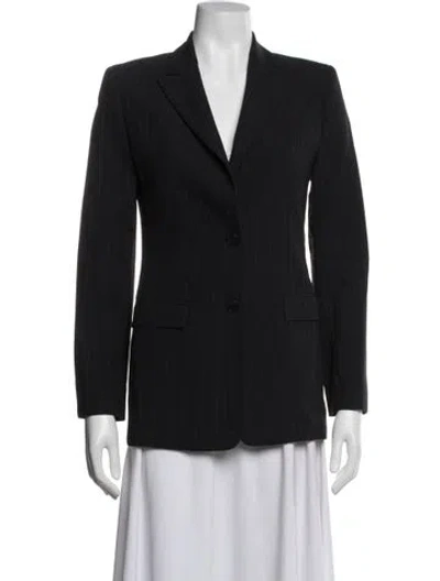 Pre-owned Calvin Klein Collection Striped Blazer In Blue