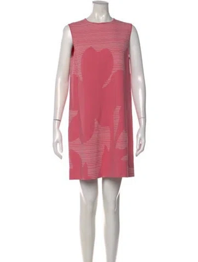 Pre-owned Calvin Klein Collection Striped Mini Dress In Pink