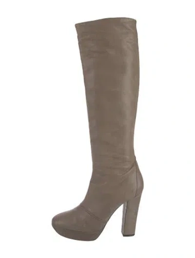 Pre-owned Calvin Klein Collection Suede Boots In Neutrals