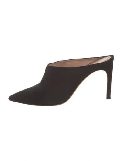 Pre-owned Calvin Klein Collection Suede Mules In Brown