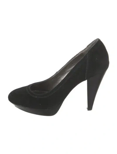 Pre-owned Calvin Klein Collection Suede Pumps In Black