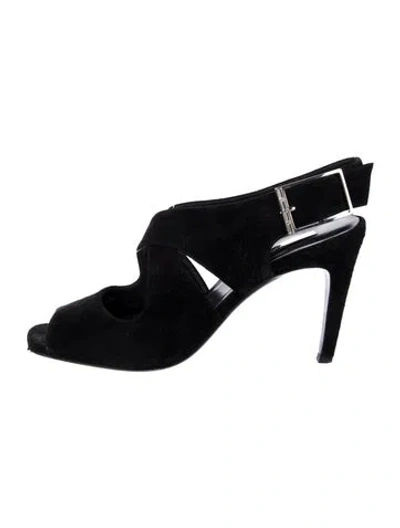 Pre-owned Calvin Klein Collection Suede Pumps In Black