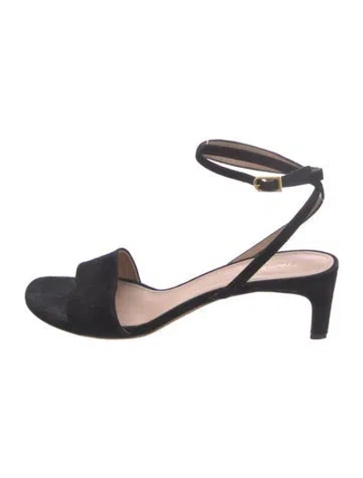 Pre-owned Calvin Klein Collection Suede Sandals In Black