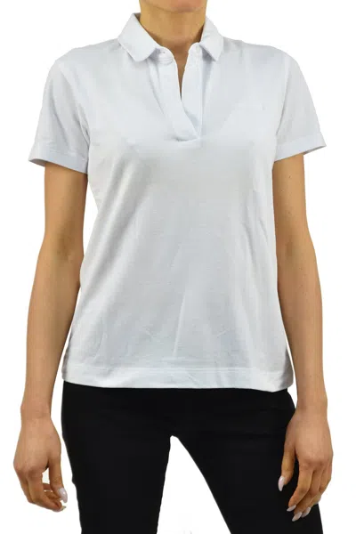 Calvin Klein Collection T-shirt Polo White Women Cotton Button In Neutral