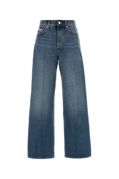 Calvin Klein Collection The Wide Leg Aged Sapphire In Blue
