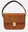 Calvin Klein Collection Tilla Small Leather Shoulder Bag In Brown