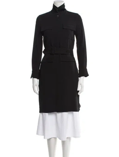 Pre-owned Calvin Klein Collection Trench Coat In Gray