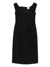 Calvin Klein Collection V-neck Sleeveless Dress In Black