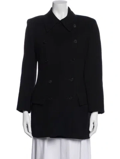 Pre-owned Calvin Klein Collection Vintage 1980's Coat In Black