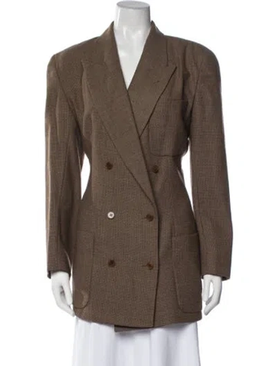 Pre-owned Calvin Klein Collection Vintage 1990's Blazer In Brown