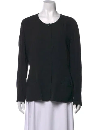 Pre-owned Calvin Klein Collection Vintage 1990's Button-up Top In Black