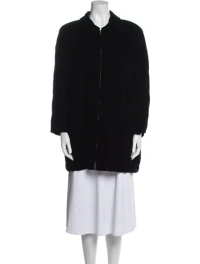 Pre-owned Calvin Klein Collection Vintage 1990's Coat In Black