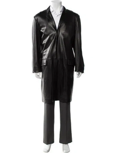 Pre-owned Calvin Klein Collection Vintage 1990's Coat In Black