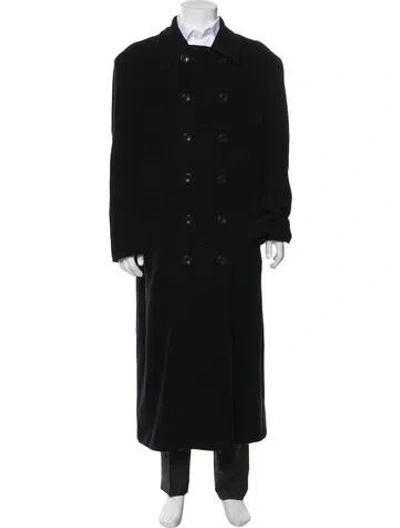 Pre-owned Calvin Klein Collection Vintage 1990's Overcoat In Blue