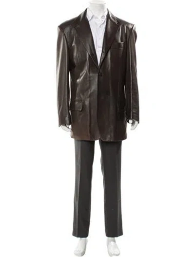 Pre-owned Calvin Klein Collection Vintage 1990's Overcoat In Brown