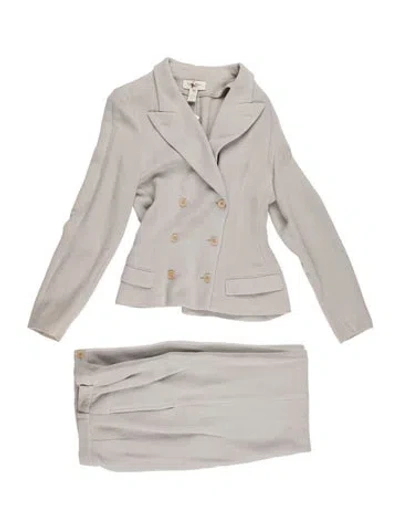 Pre-owned Calvin Klein Collection Vintage 1990's Pantsuit In Grey