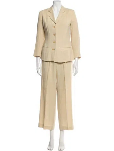 Pre-owned Calvin Klein Collection Vintage 1990's Pantsuit In Neutral