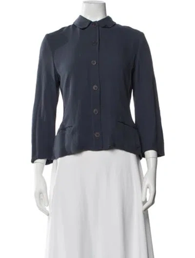 Pre-owned Calvin Klein Collection Vintage 1990's Short Set In Blue