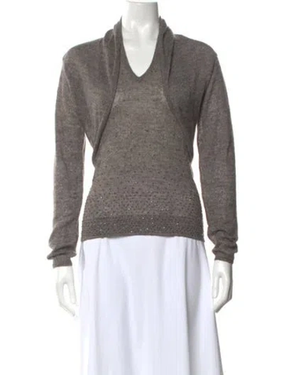 Pre-owned Calvin Klein Collection Vintage 1990's Sweater In Gray