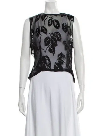 Pre-owned Calvin Klein Collection Vintage 1995 Top In Black