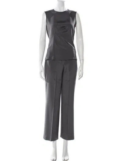 Pre-owned Calvin Klein Collection Vintage 1996 Pant Set In Gray