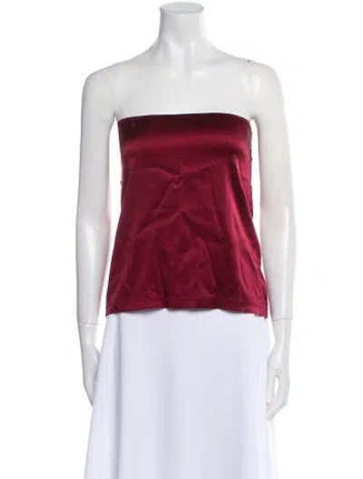 Pre-owned Calvin Klein Collection Vintage 1997 Crop Top In Burgundy