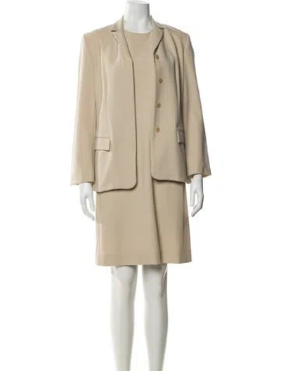 Pre-owned Calvin Klein Collection Vintage 2000's Dress Set In Neutral