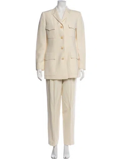 Pre-owned Calvin Klein Collection Vintage 2000's Pantsuit In Neutrals