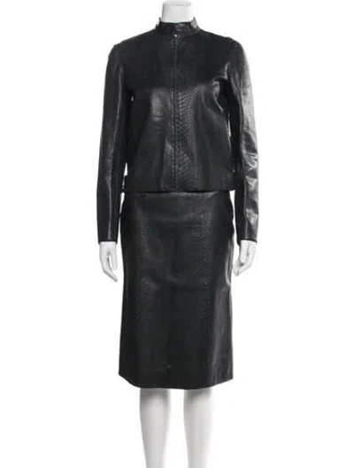 Pre-owned Calvin Klein Collection Vintage 2000 Skirt Set In Black