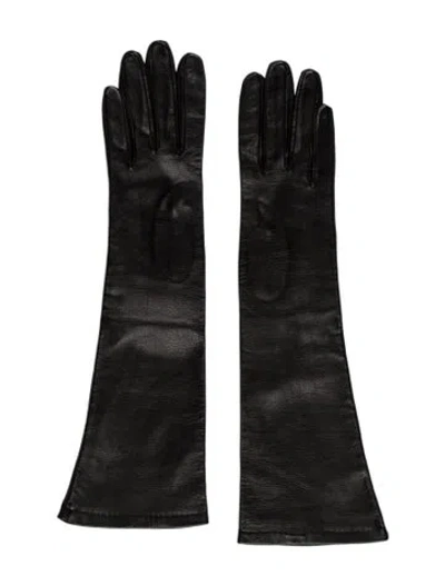 Pre-owned Calvin Klein Collection Vintage 2000's-2010's Leather Gloves In Black