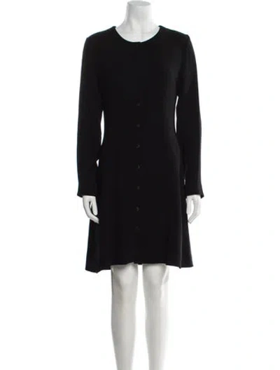 Pre-owned Calvin Klein Collection Vintage Knee-length Dress In Black