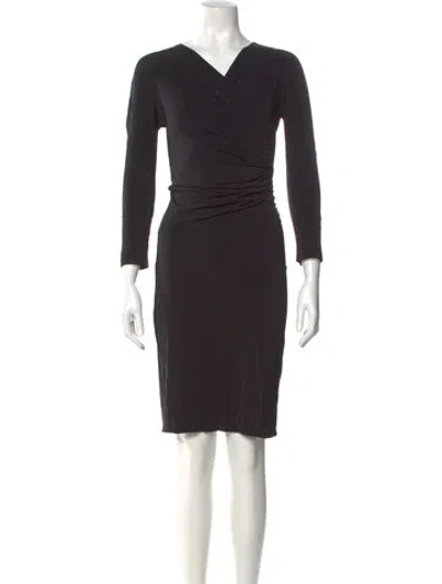 Pre-owned Calvin Klein Collection Vintage Knee-length Dress In Black