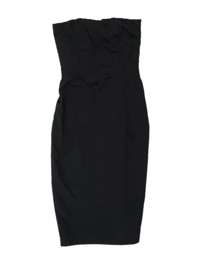 Pre-owned Calvin Klein Collection Vintage Knee-length Dress In Black