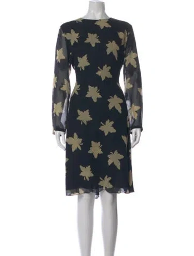 Pre-owned Calvin Klein Collection Vintage Knee-length Dress In Black
